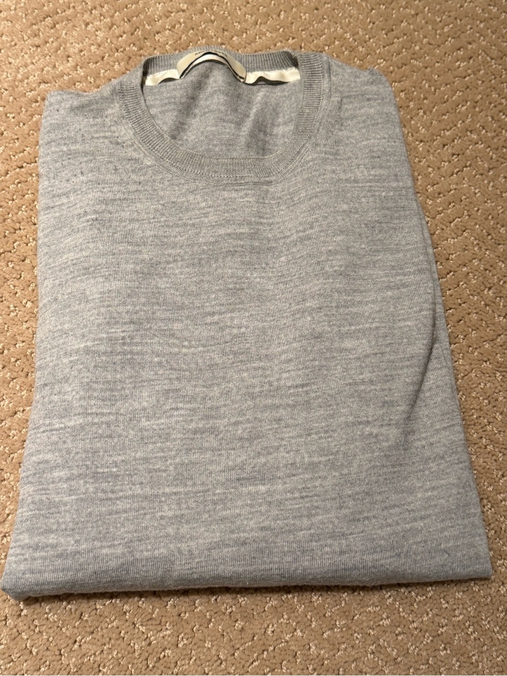 Adam Lippes Men's Crewneck Sweater in Heather Gray